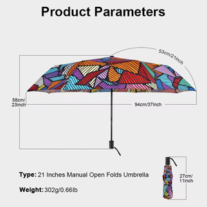 Parapluie Fournisseur Personnalisé Manuel Ouvert en Plastique Top Pongé Tissu Imperméable Cadeaux Promotionnels Parapluie Pliant avec Logo - Product Image 2