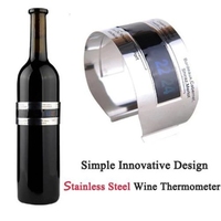 Termómetro Digital de acero inoxidable para botella de vino tinto, pulsera eléctrica con pantalla Lcd, medidor de temperatura creativo