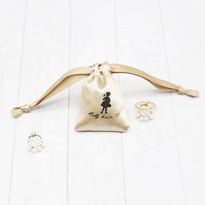 Drawstring Pouches Wedding Band Gift Jewelry Storage Bags Hot Wholesale Gold Satin Jewelry Packing Custom Size Accepted 500pcs - Product Image 3