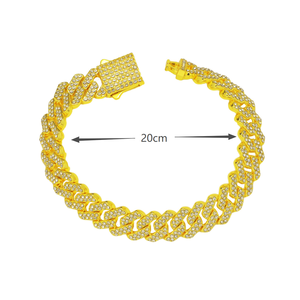 New Innovation Simple Design Colored Rhinestones Alloy Chain <b>Bracelet</b> Multiple Models Hiphop Style Men's <b>Bracelet</b> Trendy Jewelry - Product Image 4