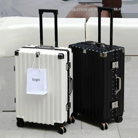 Vente en gros de bagages à roulettes en ABS + PCTrolley sac de voyage à 4 roues avec logo personnalisé valises ABS à la mode avec logo personnalisé