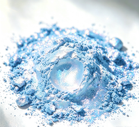 Poudre de pigment métallique holographique laser bleu ciel brillant à effet flash, durée de conservation de 36 mois