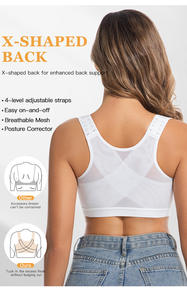 Soutien-gorge bustier ajustable à fermeture frontale, grande <span class=keywords><strong>taille</strong></span>, sans armatures, affine l'apparence des gros seins, respirant, pour le sport et le yoga - Product Image 3