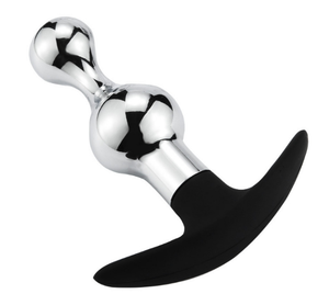 Dongkai Metall Hybrid Perlen-Analplug Butt Plug Tragbarer Anus-Vaginal-Stimulator für Männer und Frauen Masturbation Outdoor Fetisch Sexspielzeug - Product Image 1