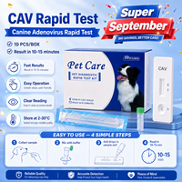 Test rapide vétérinaire de détection de l'antigène du virus adénoïde canin CAV-II Ag en cassette, lecture claire
