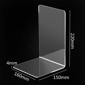 Ensemble de serre-livres en acrylique transparent vierges serre-livres invisibles pour étagères porte-livres bouchons fournisseur d'accessoires de papeterie - Product Image 6