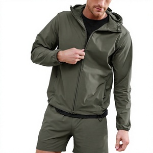 Men's Eco-Friendly Softshell <b>Lightweight</b> <b>Waterproof</b> Windproof <b>Breathable</b> Hooded Zip-Up Outdoor Casual <b>Jacket</b> - Product Image 3