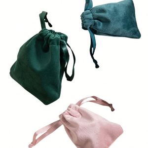 Sac de rangement en velours à cordon de serrage, prix d'usine, pour bijoux, ornements, bracelets en jade et autres bijoux - Product Image 3