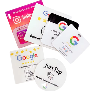 Plaque NFC personnalisée pour entreprises – Autocollant NFC pour avis <span class=keywords><strong>Google</strong></span> – Tapper pour laisser des avis <span class=keywords><strong>Google</strong></span>/Yelp - Product Image 2