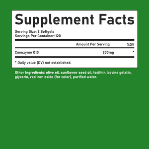 Gélules de CoQ10 directement de l'usine, pour une endurance et une vitalité naturelle durables toute la journée, 200 mg de CoQ10 par 2 gélules, gélules antioxydantes - Product Image 6