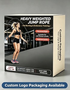 Corde à sauter lestée 2,8 m/3 m, corde de combat épaissie pour la combustion des graisses, l'entraînement cardio et la musculation, hommes et femmes, logo personnalisé disponible - Product Image 6