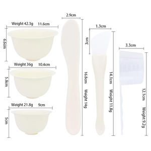 Ensemble de bols blancs écologiques et flexibles pour masque facial - Offre Spéciale Outils de beauté et de spa cosmétique, bol de mélange - Product Image 2