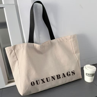 Sac fourre-tout en toile de coton biologique recyclé personnalisé OEM&ODM, grand sac de shopping réutilisable en toile de coton avec logo
