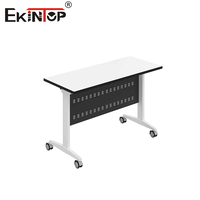 Bureau mobile Activité scolaire Étude Table pliante Cadre Bureau d'entraînement Bureau pliable pour ordinateur portable Table d'entraînement pliante