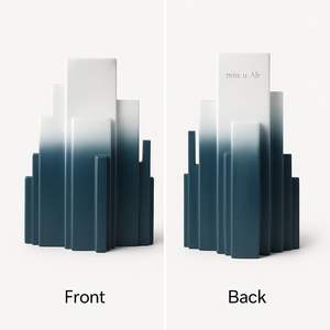 โกศเรซิ่นทันสมัยทรงยอดเขาสำหรับบรรจุอัฐิมนุษย์-ฐานปิดผนึกแน่นหนา สีฟ้าขาว ขนาดใหญ่ สำหรับเก็บรักษาเป็นที่ระลึกงานศพ - Product Image 2