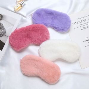 Manufacturer Plush Imitation Solid Color Comfortable Breathable <b>Sleep</b> Silk Eye <b>Mask</b> - Product Image 3