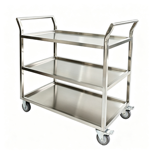 Heavy Duty <b>3</b> <b>Tier</b> Acrylic Kitchen Cart Mobile Rolling Storage <b>Trolley</b> with Wheels Multi Function Utility Cart Induction Heating - Product Image 1