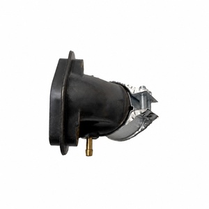Collecteur d'admission de <span class=keywords><strong>carburateur</strong></span> <span class=keywords><strong>pour</strong></span> moteur de scooter GCC WH 100cc 110cc, coudière de tuyau d'admission en caoutchouc avec collier de serrage - Product Image 3