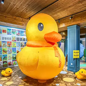 Direct supply network red yellow duck model doll large Hong Kong floating cartoon inflatable big yellow duck air model props