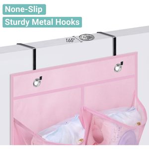Organisateur de placard suspendu à 12 poches, en maille transparente, avec crochets, pour chaussures, rangement pour bébés et enfants, style minimaliste rectangulaire - Product Image 6