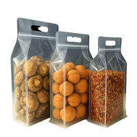 Sacs d'emballage transparents en PE avec fermeture éclair et poignée, étanches, pour aliments, noix, bonbons, collations, sucre, sachets refermables rectangulaires scellés