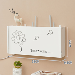 Routeur étagère montage mural WiFi routeur boîte Hider Modem couverture avec gestion des câbles multiprise organisateur boîte de rangement - Product Image 2