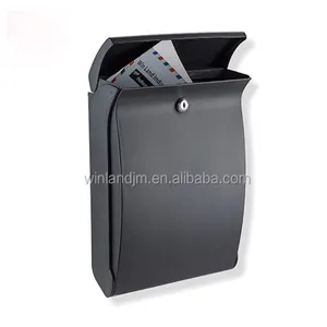 Modern outdoor Metal Key Lock Wall mounted Mailbox Plastic residential letter box