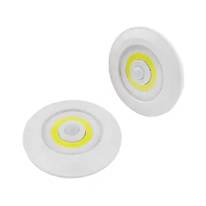 2020 New Portable Wireless Small Round Pir Motion Activated Cabinet Led Sensor Light