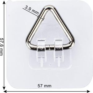 Supports muraux adhésifs modernes en plastique de 57 mm pour assiettes, supports verticaux pour affichage, crochets décoratifs pour photos et assiettes murales - Product Image 5