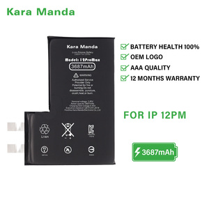 Kara Manda marque personnalisée 3687mAh cellule de batterie de téléphone portable pour iPhone <span class=keywords><strong>12</strong></span> Pro Max iPhone batterie cellule puce sans Flex - Product Image 3