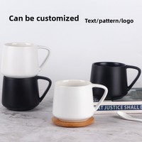 Taza de Cerámica Simple YUANHE, Taza de Café Mate, Diseño Minimalista Moderno, Alto Valor de Color, Blanco y Negro, Apta para Oficina, Lavavajillas y Microondas