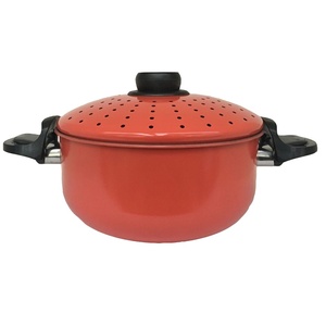Olla de pasta de acero al carbono de 20cm con material metálico de diseño floral - Product Image 1