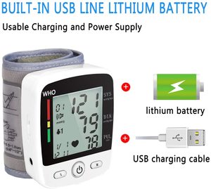 OEM giọng nói phát sóng Huyết Áp Màn hình cổ Tay Huyết Áp Meter sử dụng USB sạc máy đo huyết áp - Product Image 4