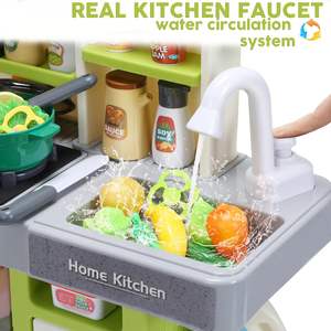 EPT 63 adet mutfak aksesuarları 80CM çocuklar için gerçekçi işıklar sesler sprey mutfak seti oyuncaklar oyna Pretend - Product Image 2