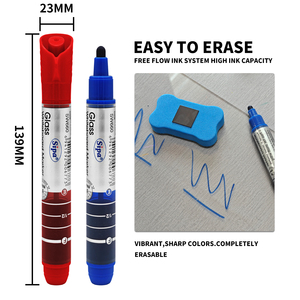 SW660 Large Capacity Non-Toxic Dry Erase Glass Whiteboard Marker School Use Plastic Glass Boards Writing Liquid <strong>Chalk</strong> <strong>Pen</strong> - Product Image 3