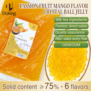 China Atacado Maracujá Manga Bola De Cristal Boba Chewy Bubble Chá Pérolas para Chá Ingredientes - Product Image 2