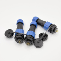 Connecteur d'aviation SD16 SP16 pour l'aérospatiale, étanche IP68, 2-9 broches, 3P 6P, avec placage or sur cuivre, courant nominal 10A, LED