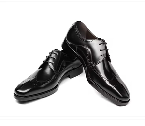 Zapatos de Cuero Genuino Versátiles de Estilo Británico para Bodas, Estilo Informal, para Hombre, Vintage, para Bailes de Salón, Oxford, Impermeables - Product Image 5