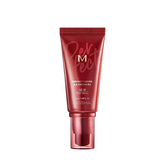 M PERFECT COVER BB CREAM #23 SPF 42 PA+++, Concealing Blemishes Dark Circles UV Protection Flaswless Coverage Dewy Moisturizing