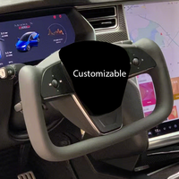 Volant en cuir Nappa blanc/noir avec chauffage pour Tesla Model X/ Model S 2016-2020, modification Plug and Play pour véhicules électriques