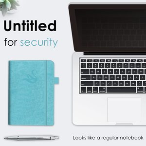 Elegante <span class=keywords><strong>Libro</strong></span> di Password in Pelle Chiyin con Copertina Rigida, Fogli Staccabili A5 e Indici Alfabetici per Indirizzi Siti Web e Note di Accesso - Product Image 2