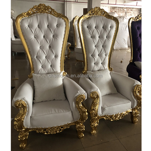 Wedding Event Furniture High Back Gold <strong>Silver</strong> Royal King Queen Throne <strong>Chair</strong> for Wedding - Product Image 3