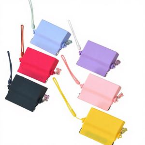 New Silicone Coin Purse with Snap Spring and <b>Lanyard</b>, Portable Storage Pouch <b>for</b> Retainers, Earbuds, <b>Keys</b> and Small Items - Product Image 1