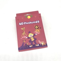 Cartes flash éducatives pour enfants avec images d'animaux, design personnalisé, papier de haute qualité, boîte imprimée sur mesure pour l'apprentissage et le jeu des enfants