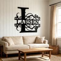 Nouvelle conception de décoration murale personnalisée avec monogramme lettre L, lettres arabes en métal LARSEN pour cadeau ou décoration de la maison