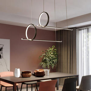 Lámpara de Araña Negra Moderna y Minimalista para Comedor, Barra o Mostrador, Líneas Únicas en Estilo Nórdico, Lámpara Colgante Moderna para Restaurantes - Product Image 4