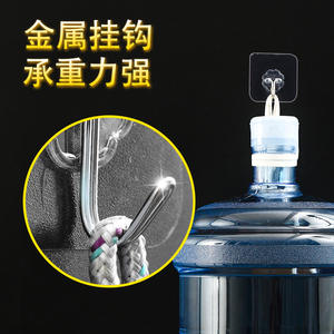 Gancho Adhesivo Transparente de Plástico, Carga de 1-3 kg, Resistente al Agua y a la Humedad, para Uso en Baño y Cocina - Product Image 2