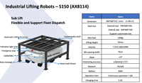 Robot seluler AGV kapasitas 300KG AMR pintar dengan penghindar rintangan SDK terbuka untuk penanganan Material logistik yang efisien