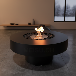 Chimenea de Acero al Carbono de Diseño Contemporáneo para Montar en la <span class=keywords><strong>Pared</strong></span>, para Uso en Interiores, Villas, Hoteles - Personalizable - Product Image 3