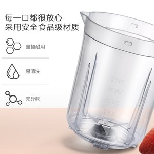 Licuadora Mini Midea 301-500W con 4 Cuchillas, Exprimidor Eléctrico con Botón de Presión para Uso Doméstico - Product Image 5